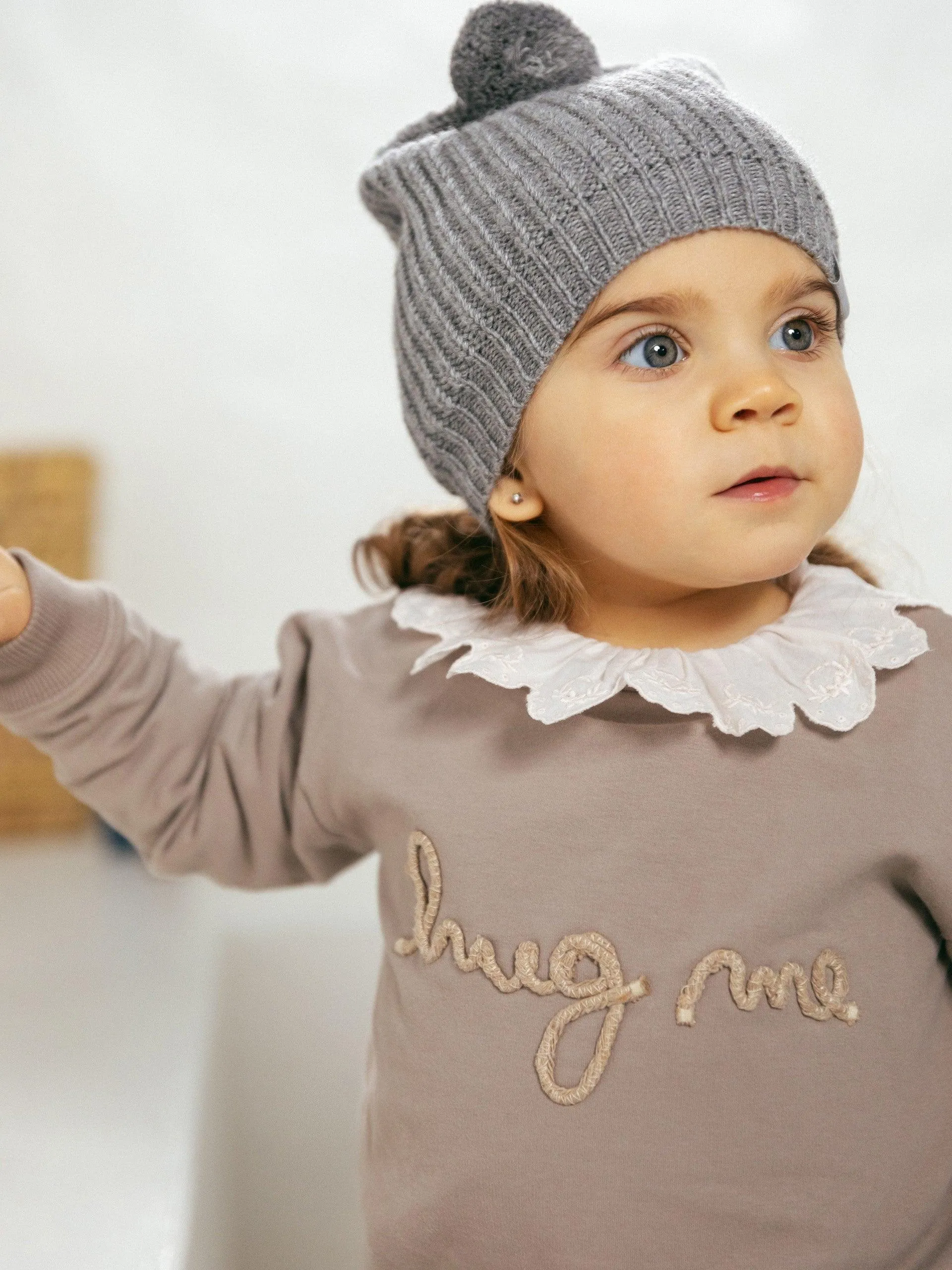 Baby Girl Sweaters| Hug Me- Taupe | Snug