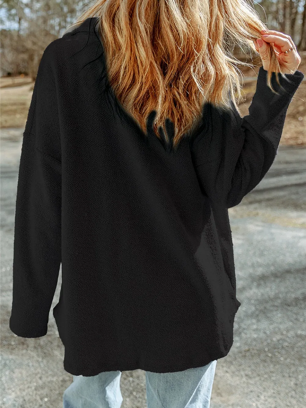 Black Open Front Jacket