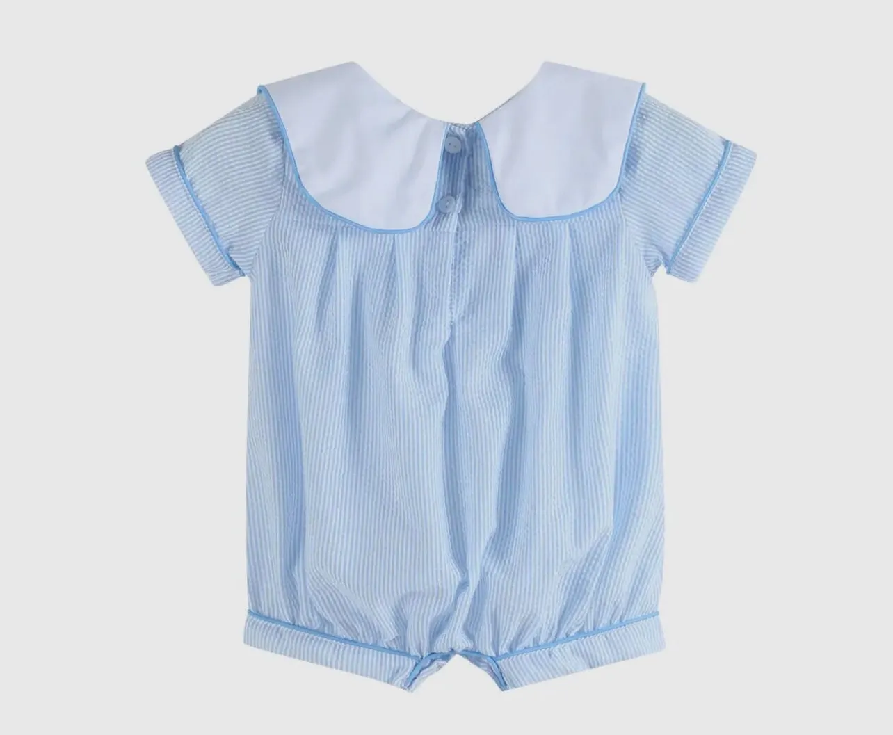 Blue Stripe Bunny Romper