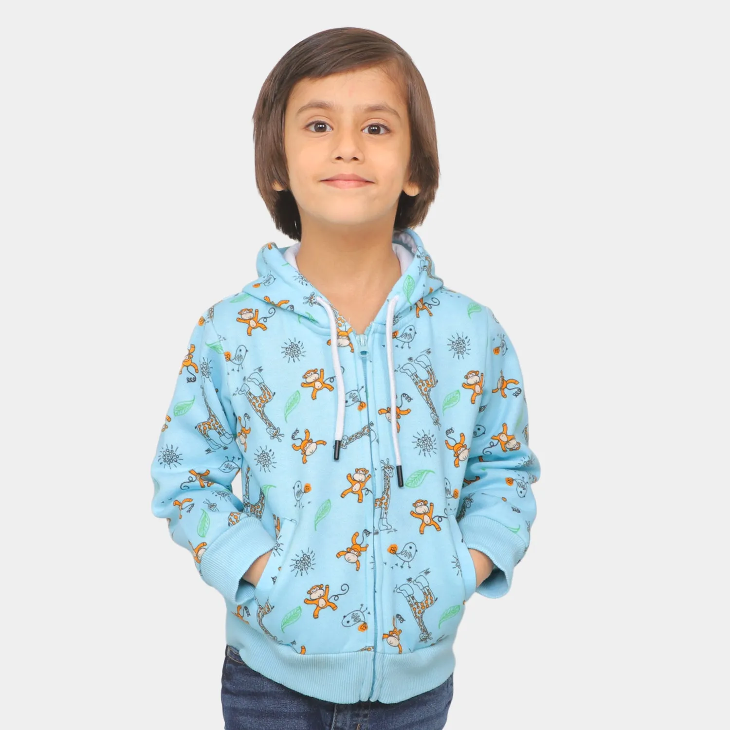 Boys Jacket Monkey - Sky Blue