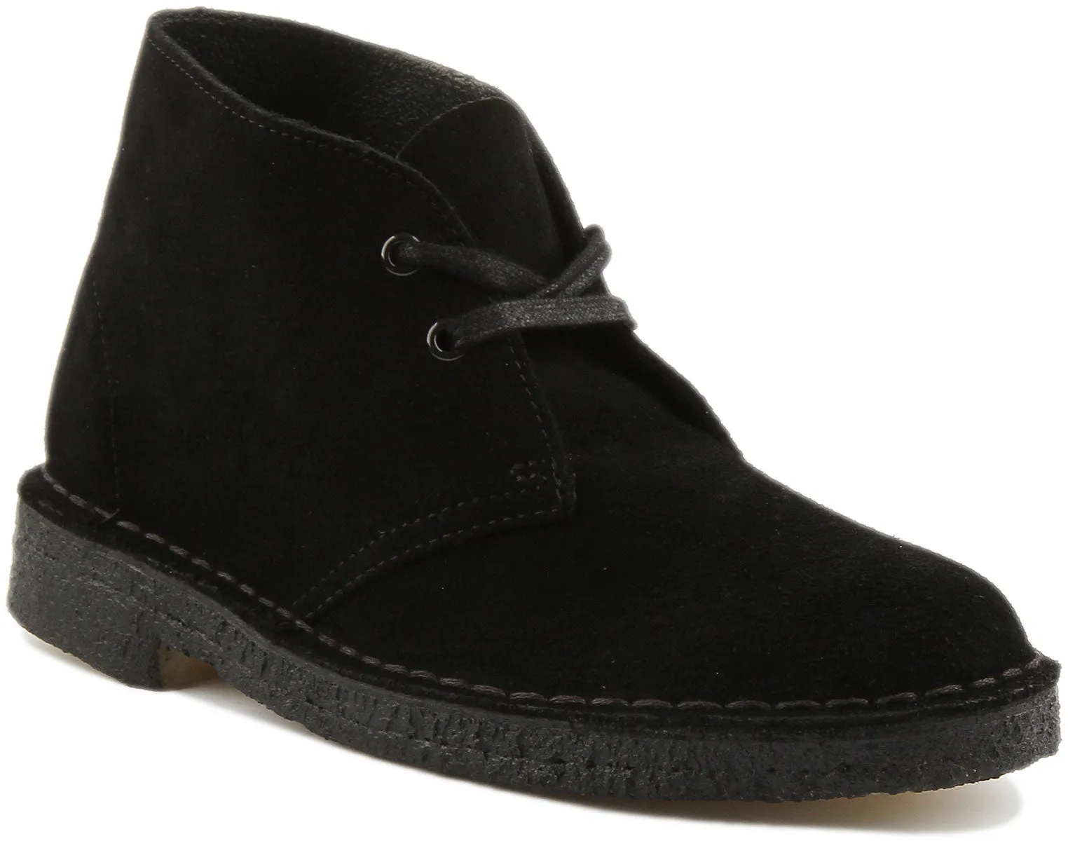 Clarks Originals Desert Boot In Black Sued For Women