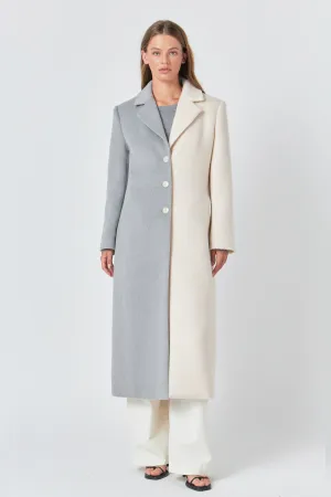 Colorblock Maxi Coat