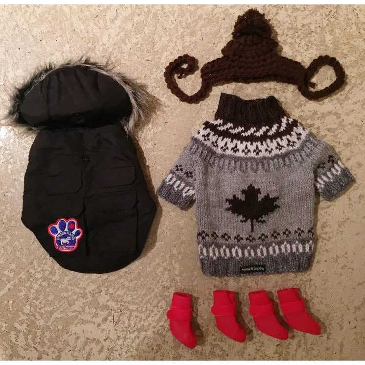 cowichan maple leaf sweater - available in small!