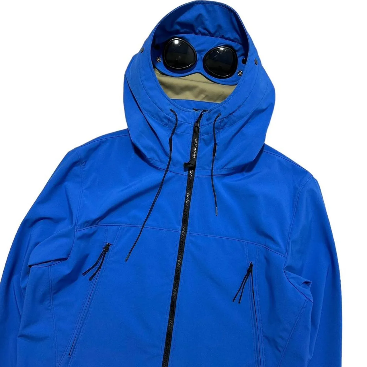 CP Company Blue Soft Shell Goggle Jacket