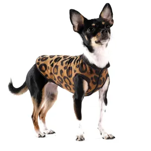 Duluth Double Fleece Pullover Dog Sweater - Leopard/Black