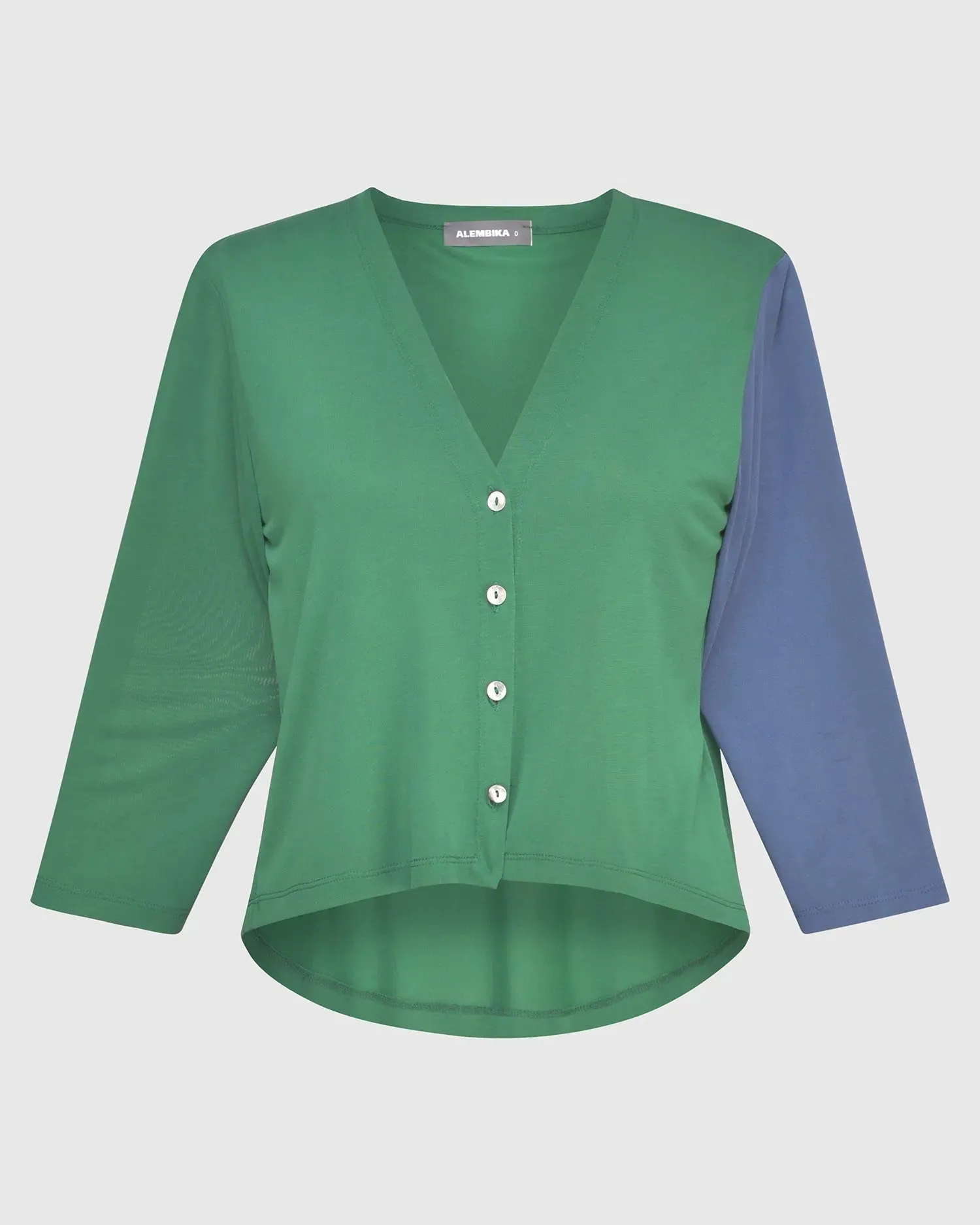 Fresh Colorblock Cardigan Jacket, Ocean