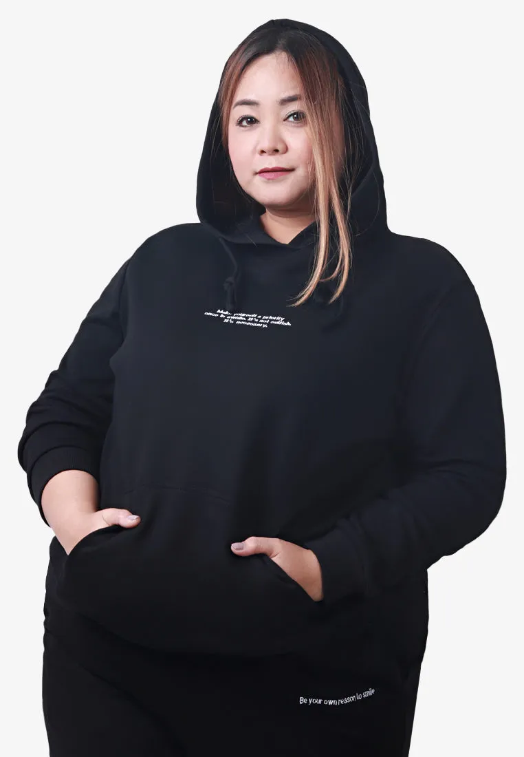 Hera Premium Staycation Long Sleeve Hoodie - Black