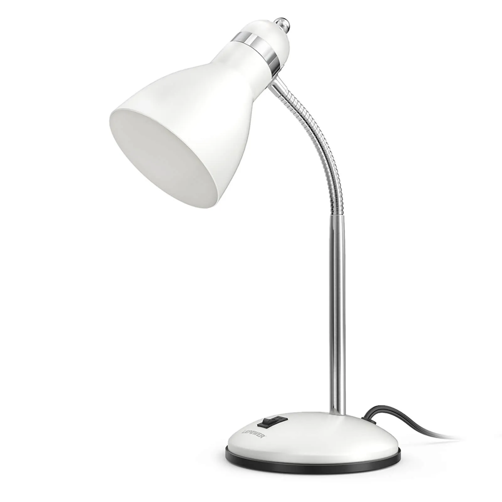 Lepower-tec Flexible Gooseneck Metal Desk Lamp Directional Table Lamp