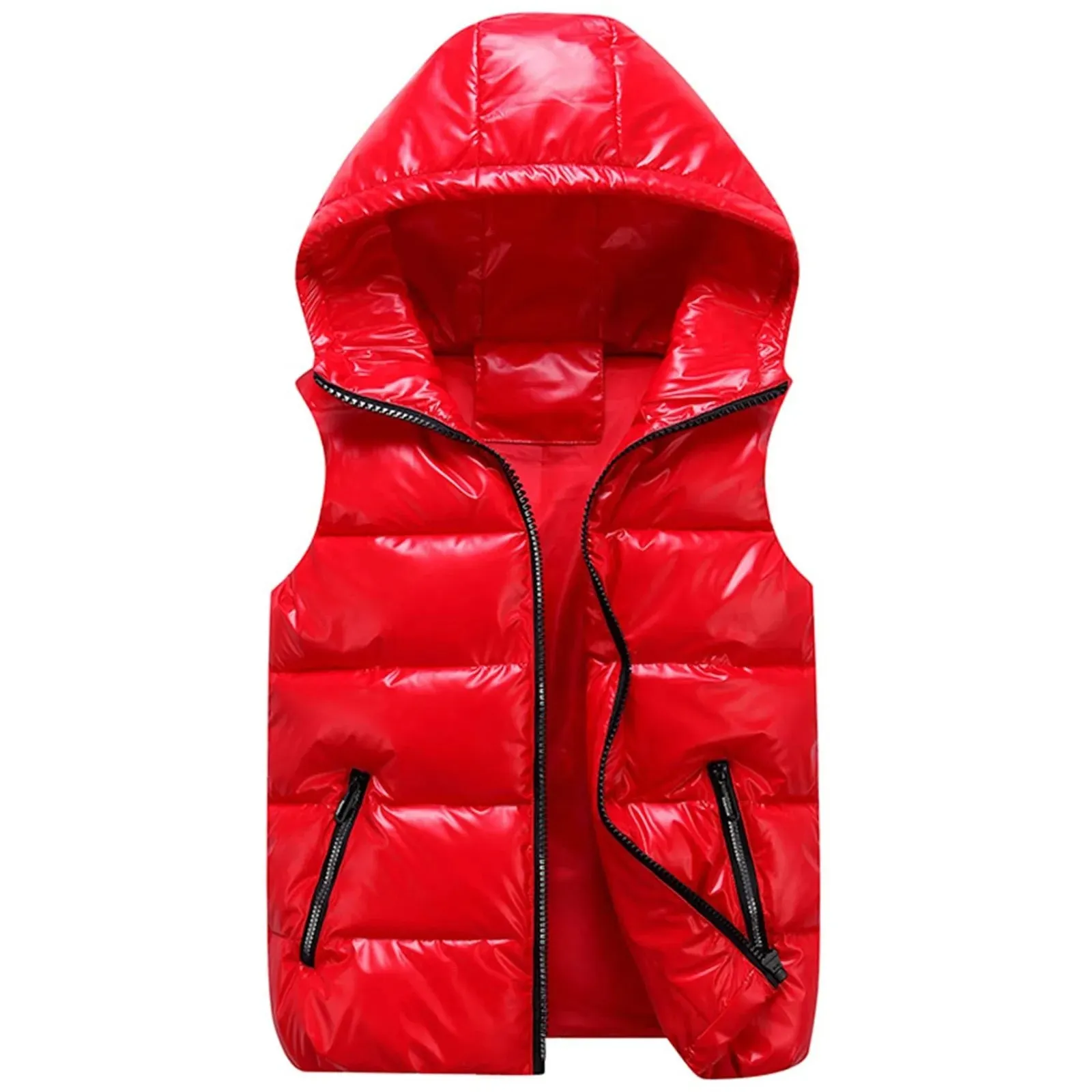 Men‘s Jackets Winter Warm Thicken Windproof Coat Fashion Hoodie Parkas Sleeveless Spring Cotton Padded Jackets Oversized