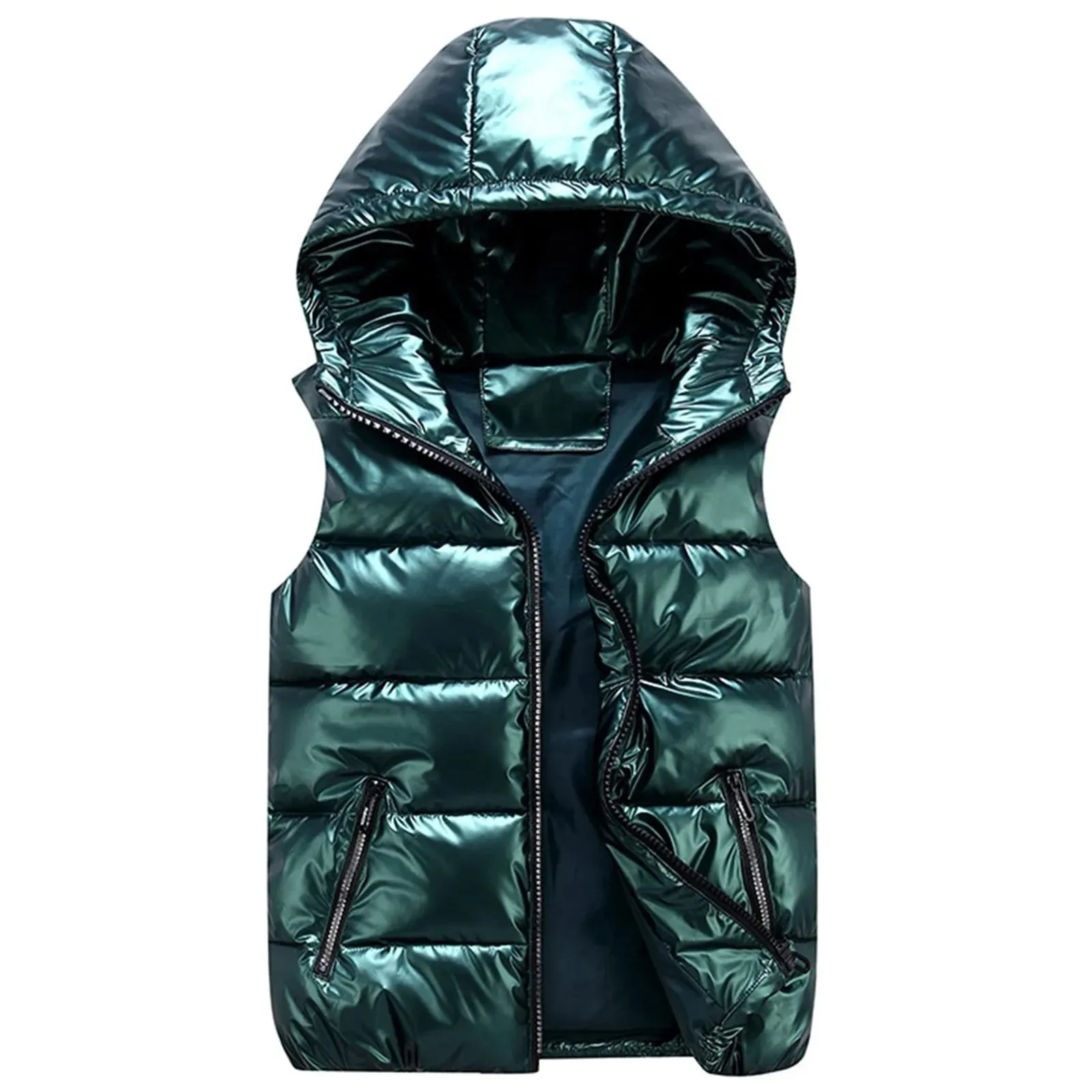 Men‘s Jackets Winter Warm Thicken Windproof Coat Fashion Hoodie Parkas Sleeveless Spring Cotton Padded Jackets Oversized