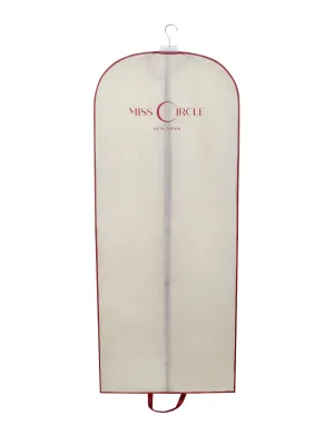 Miss Circle Beige and Red Garment Bag For Dress and Gown