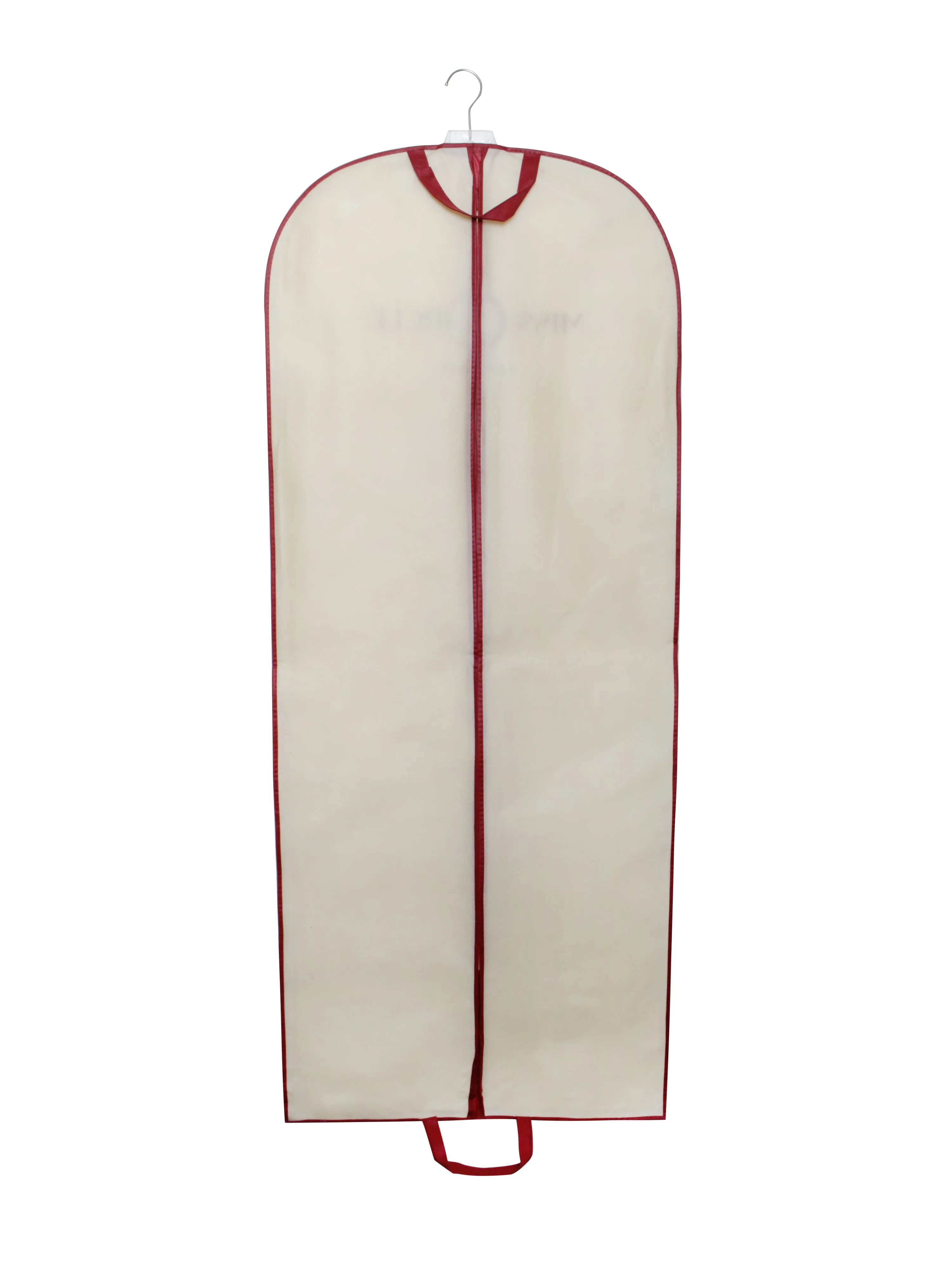 Miss Circle Beige and Red Garment Bag For Dress and Gown