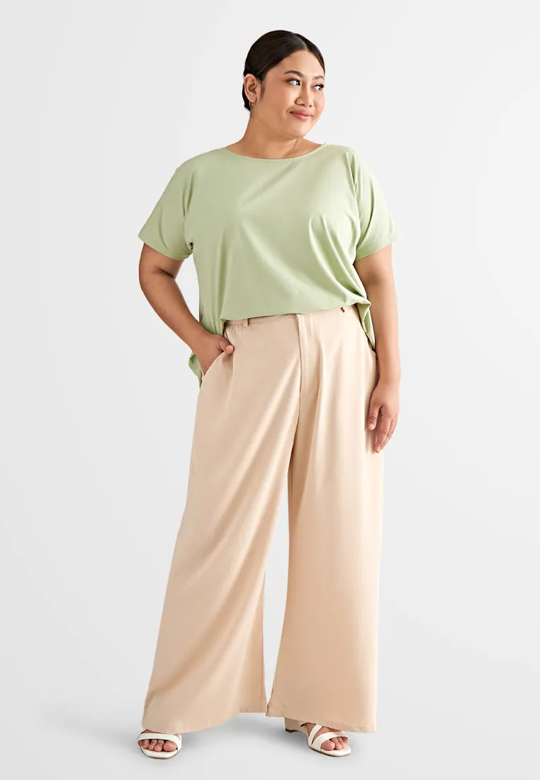 Palmira Smooth Wide Leg Pants - Black