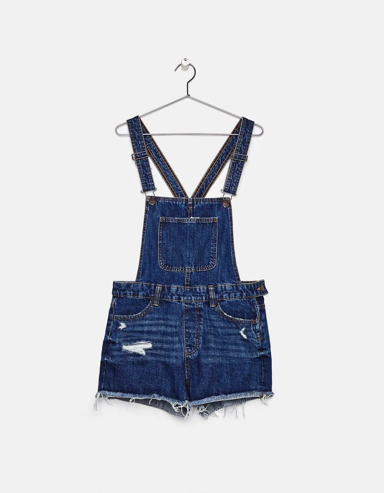 Short denim dungarees