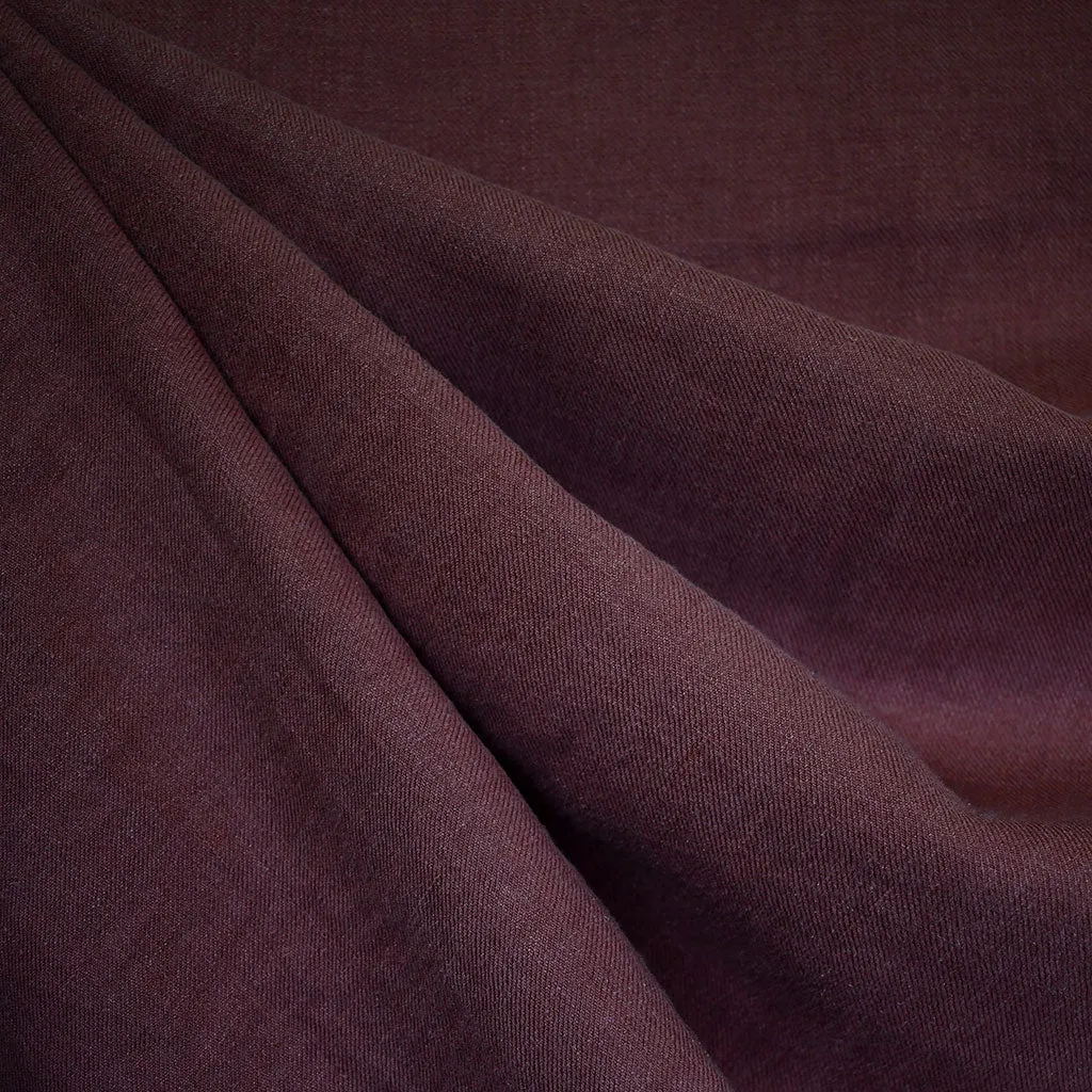 Soft Washed Linen Twill Bottom Weight Plum