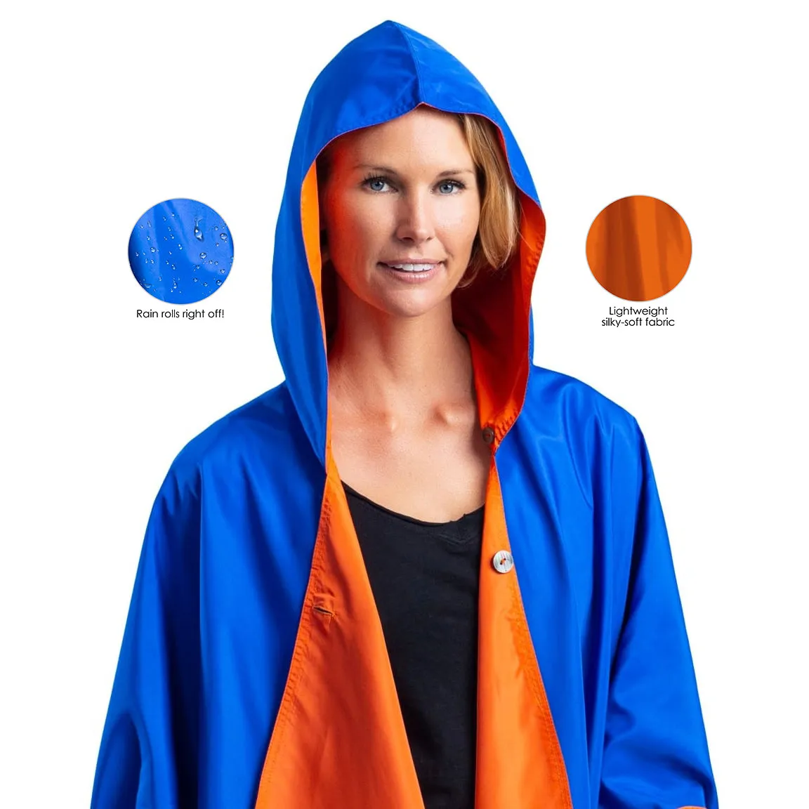 SpiritCaper Royal Blue & Orange Wind & Rainproof Cheer Cape