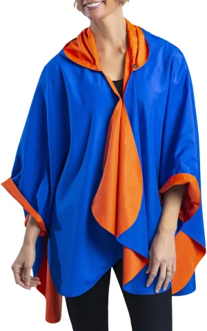 SpiritCaper Royal Blue & Orange Wind & Rainproof Cheer Cape