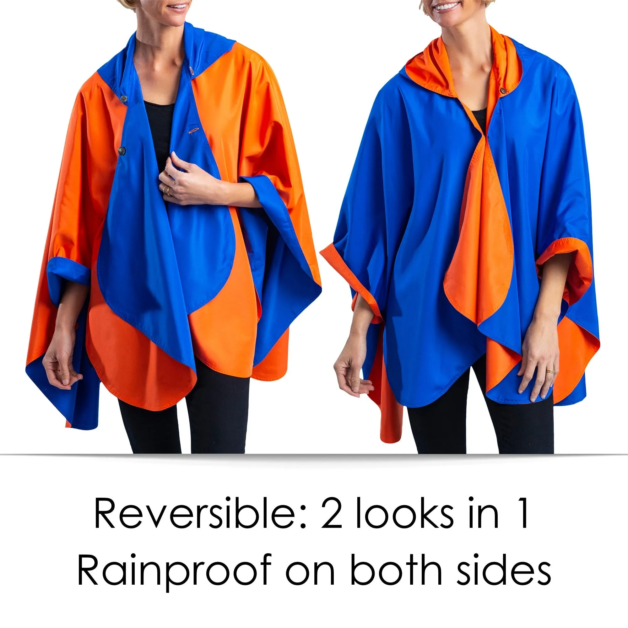 SpiritCaper Royal Blue & Orange Wind & Rainproof Cheer Cape