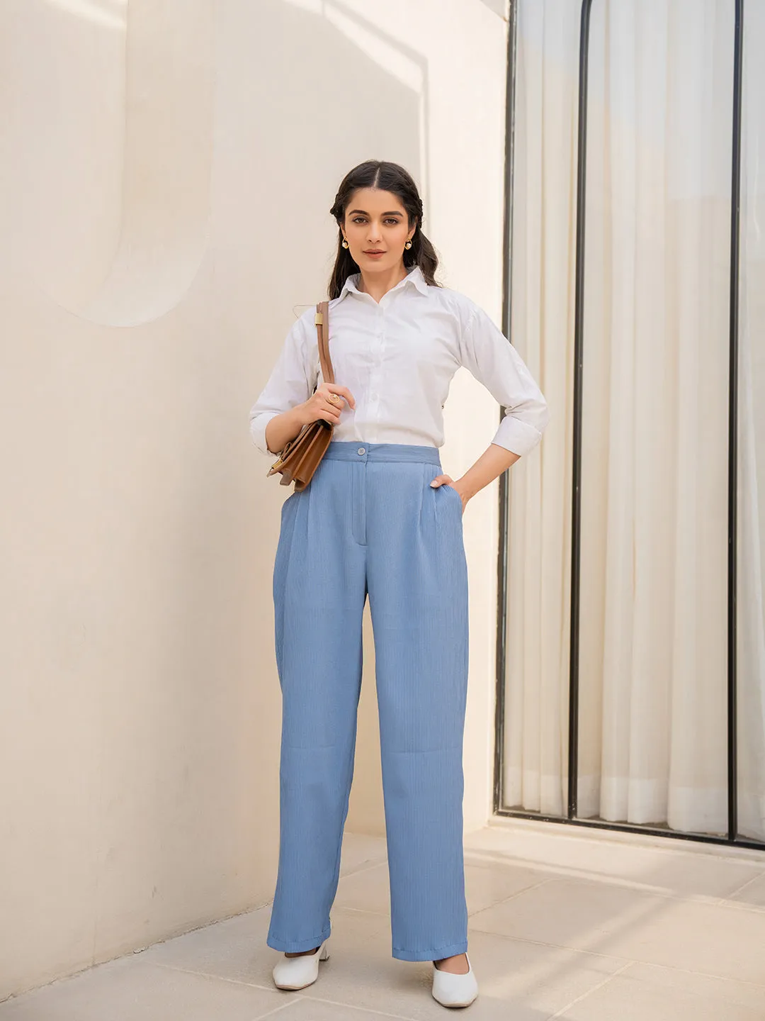 Star Line Blue Formal Pants