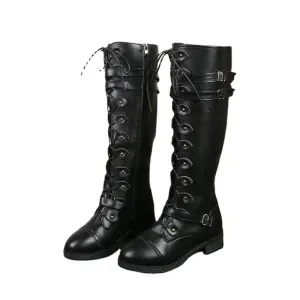 Stylish Women’s Knight Boots with Round Toe and Square Heel