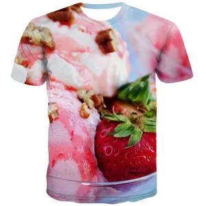 Sweet T shirts Men Gourmet Tshirt Anime Icecream T shirts Funny Colourful Tshirts Casual