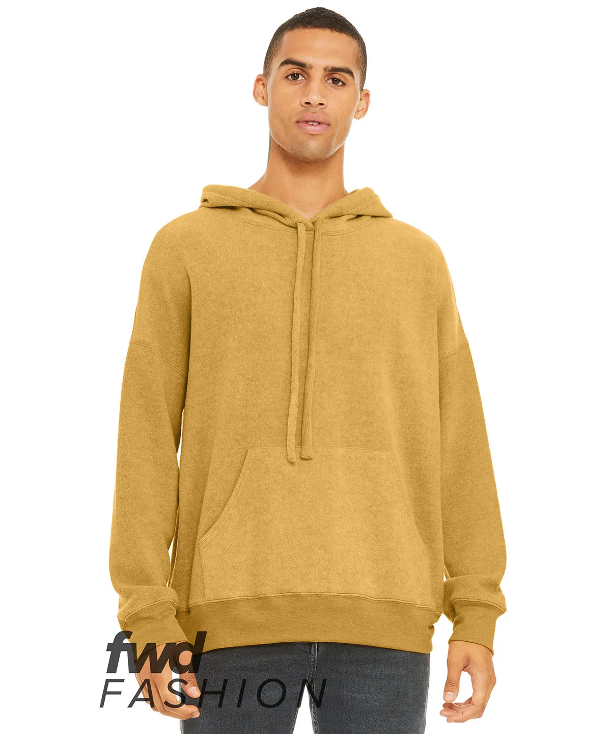 Unisex sueded fleece pullover hoodie | Heather Oatmeal