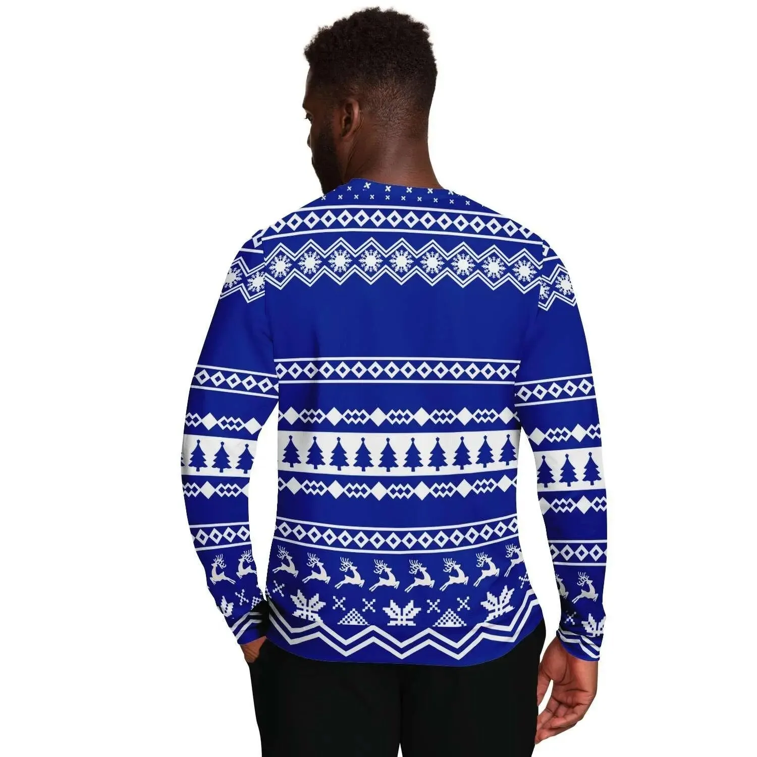 Vintage Fashionable Christmas Men Sweater - Navy