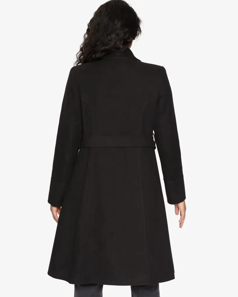 Waterfall Lapel Double Breasted Duster Coat