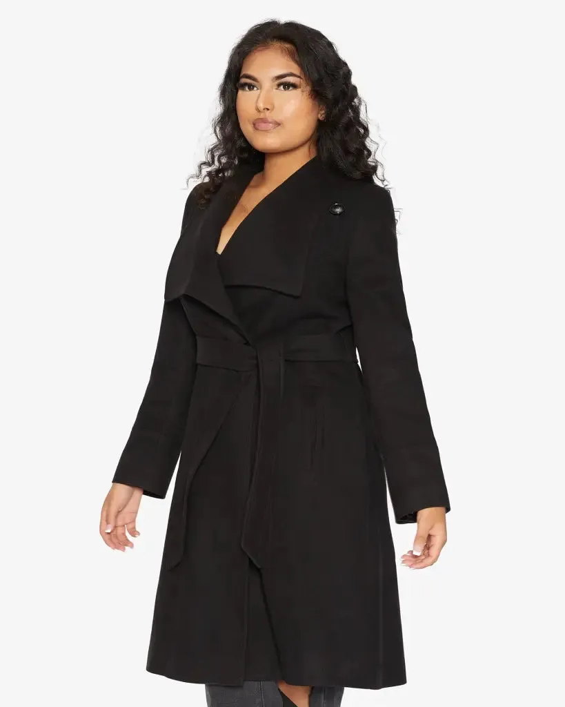 Waterfall Lapel Double Breasted Duster Coat