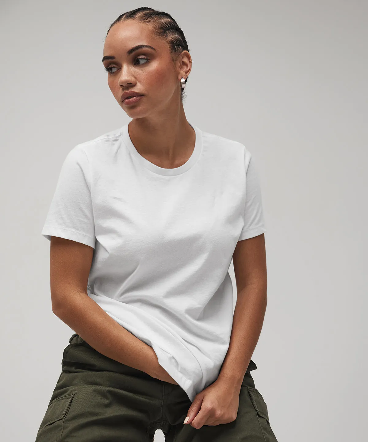 Womens relaxed Jersey short sleeve tee | White