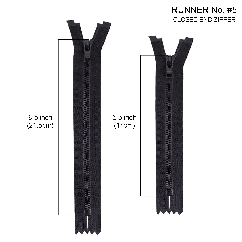 YKK- #5 Classic Black Vislon YKK Zipper for Jackets